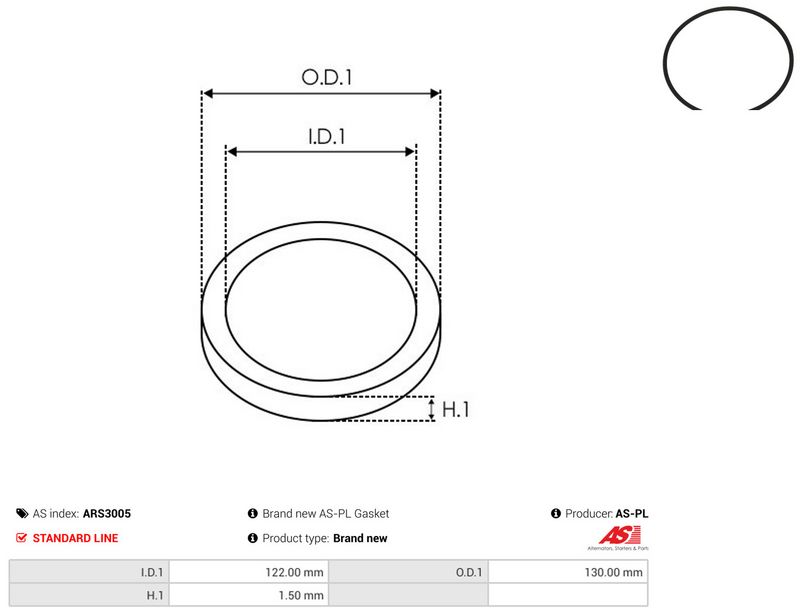 AS-PL ARS3005 Repair Set, alternator