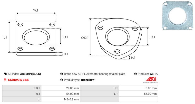 AS-PL ARS5019(BULK) Repair Set, alternator