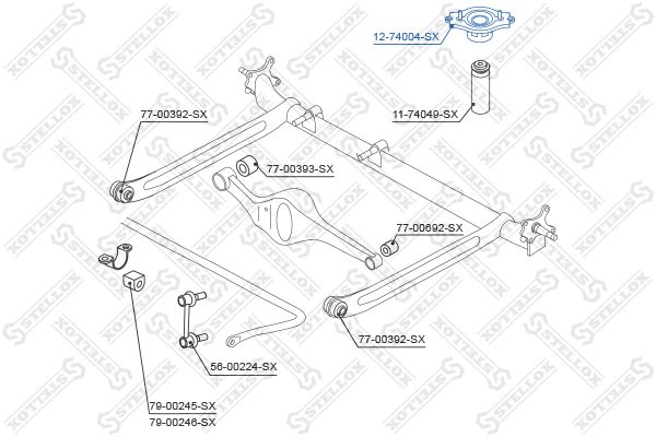 STELLOX 12-74004-SX Suspension Strut Support Mount