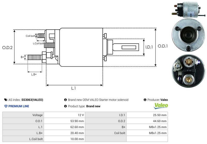 AS-PL SS3063(VALEO) Solenoid Switch, starter