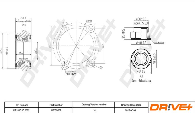 Set rulment roata DP2010.10.0502 Dr!ve+