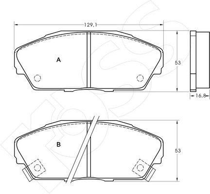 1-GNC R-480 - Diskinių stabdžių kaladėlių komplektas