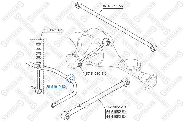 STELLOX 89-51019-SX Mounting, stabiliser bar