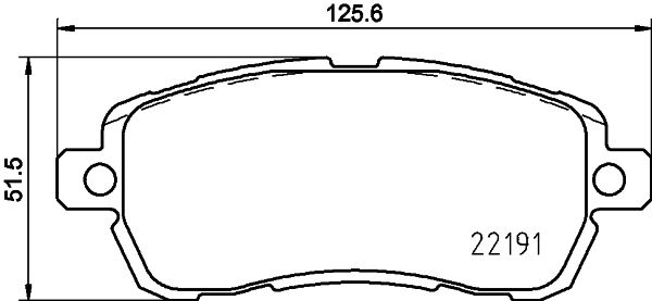 Комплект гальмівних накладок, дискове гальмо, Hella 8DB355031-721