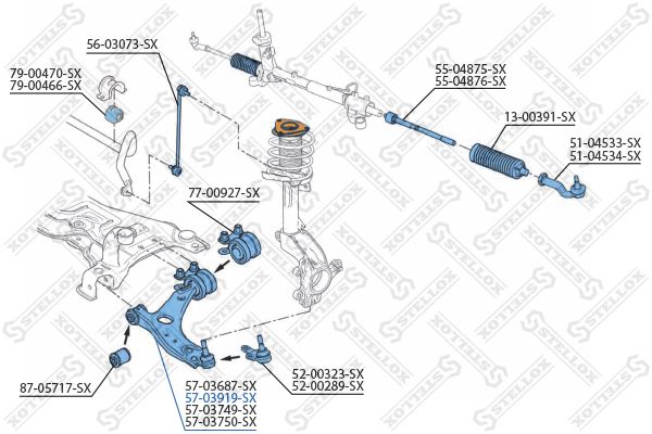 STELLOX 57-03919-SX Control/Trailing Arm, wheel suspension