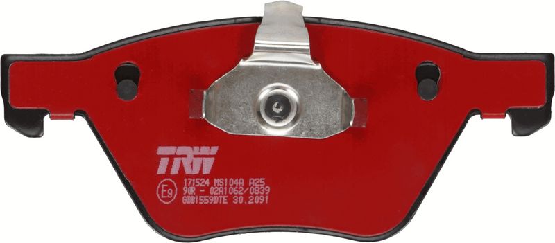 Piduriklotsi komplekt, ketaspidur, TRW GDB1559DTE