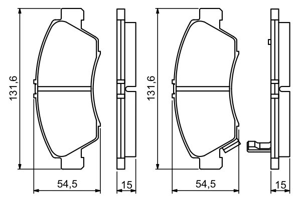 BOSCH 0 986 494 299 Brake Pad Set, disc brake