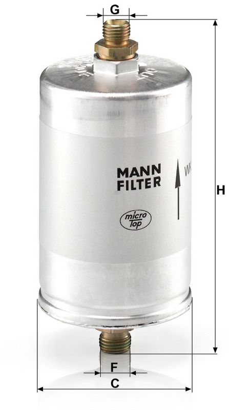 Kütusefilter, MANN-FILTER WK 726, 2