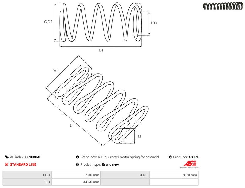 AS-PL SP0086S Repair Kit, starter