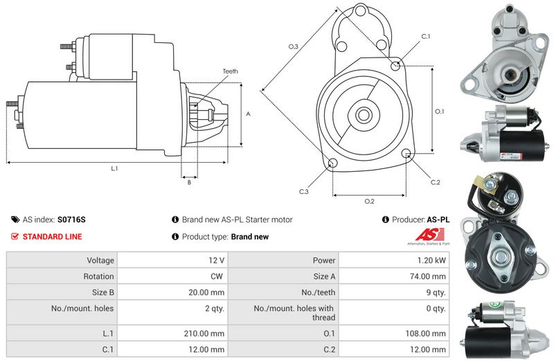 AS-PL S0716S Starter