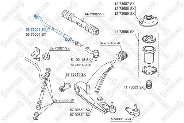 STELLOX 55-73003-SX Inner Tie Rod