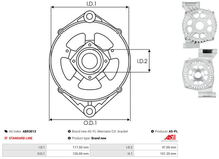 Kaitsekate, generaator, AS-PL ABR3013