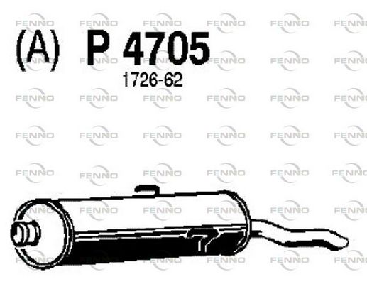 FENNO hátsó hangtompító P4705