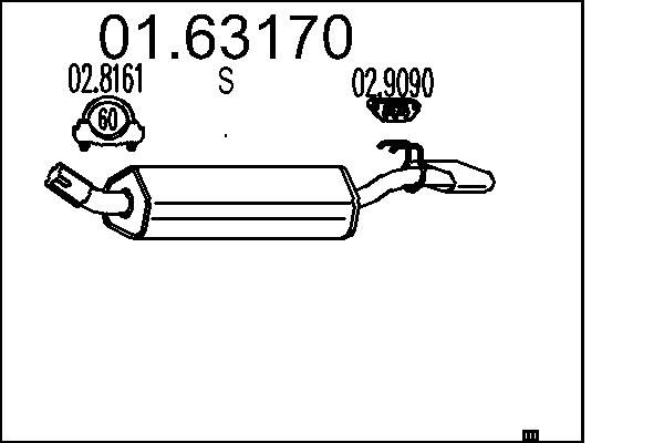MTS hátsó hangtompító 01.63170
