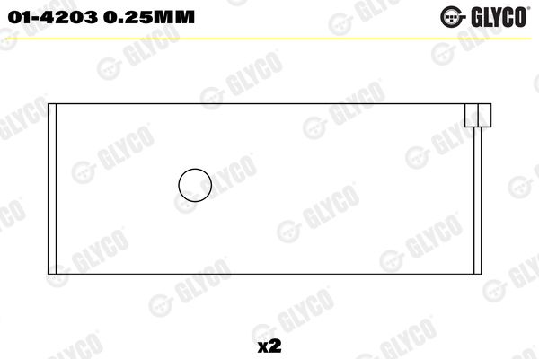 Підшипник шатуна, Glyco 01-42030.25MM