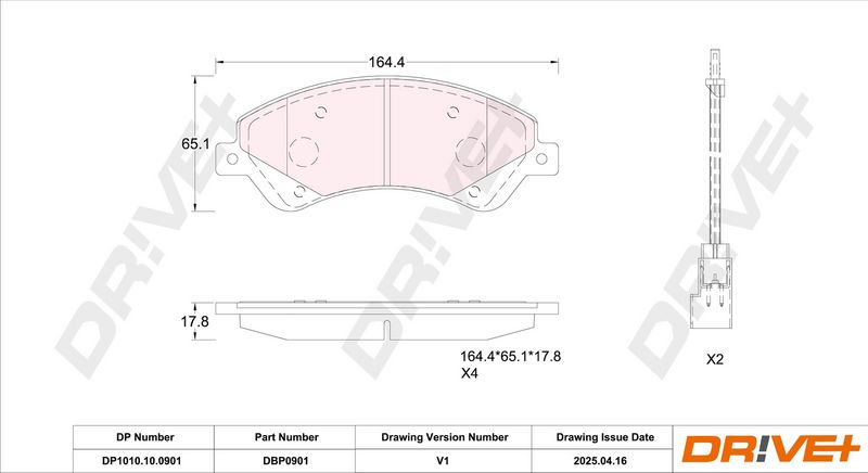 Set placute frana,frana disc DP1010.10.0901 Dr!ve+