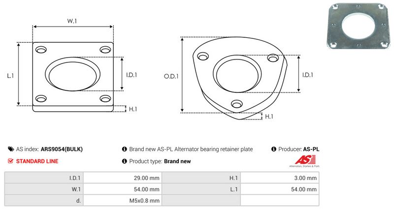 AS-PL ARS9054(BULK) Repair Set, alternator