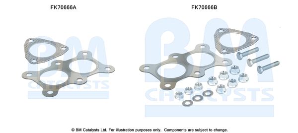 BM CATALYSTS szerelőkészlet, kipufogócső FK70666