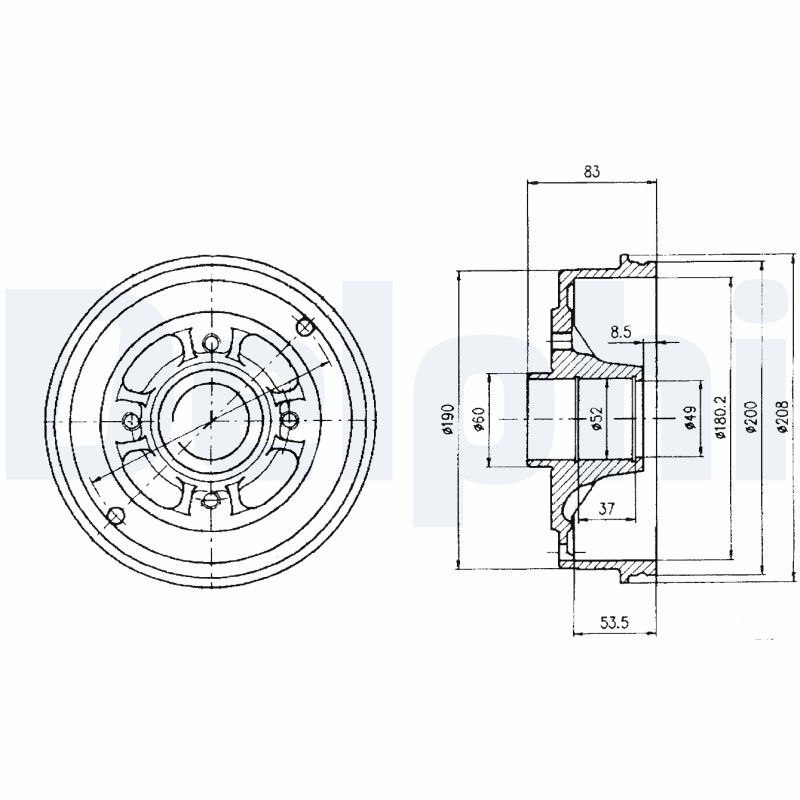 DELPHI fékdob BF426