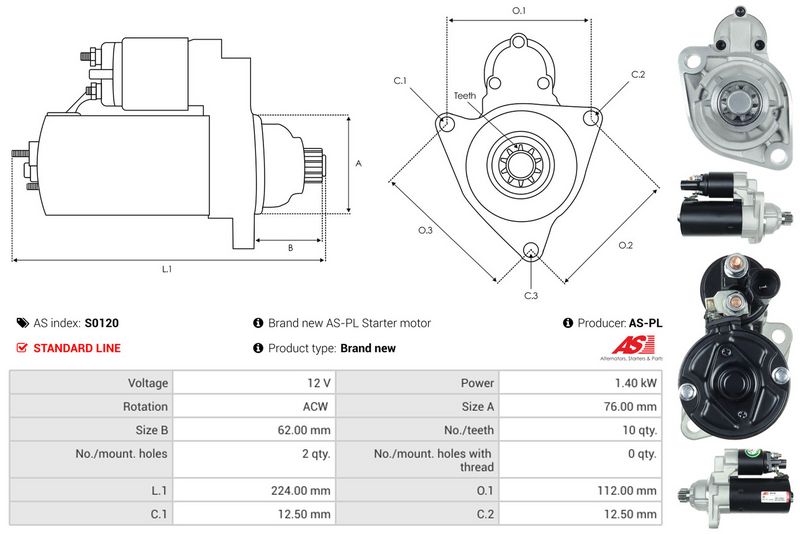 AS-PL S0120 Starter