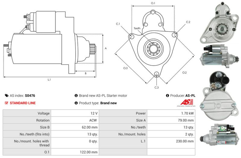 AS-PL S0476 Starter