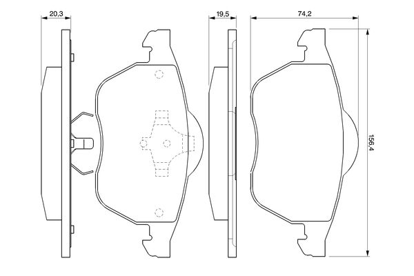 BOSCH 0 986 424 460 Brake Pad Set, disc brake