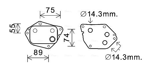 AVA QUALITY COOLING Olajhűtő, motorolaj HY3288