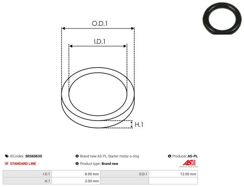 AS-PL SRS6063S Repair Set, alternator