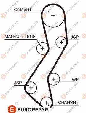 Зубчастий ремінь, Eurorepar 1633136880