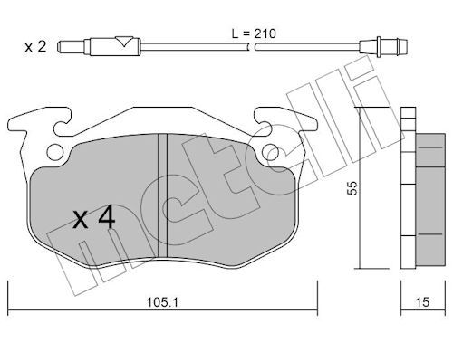 Plaquettes+de+frein+à+disque METELLI 22-0036-2