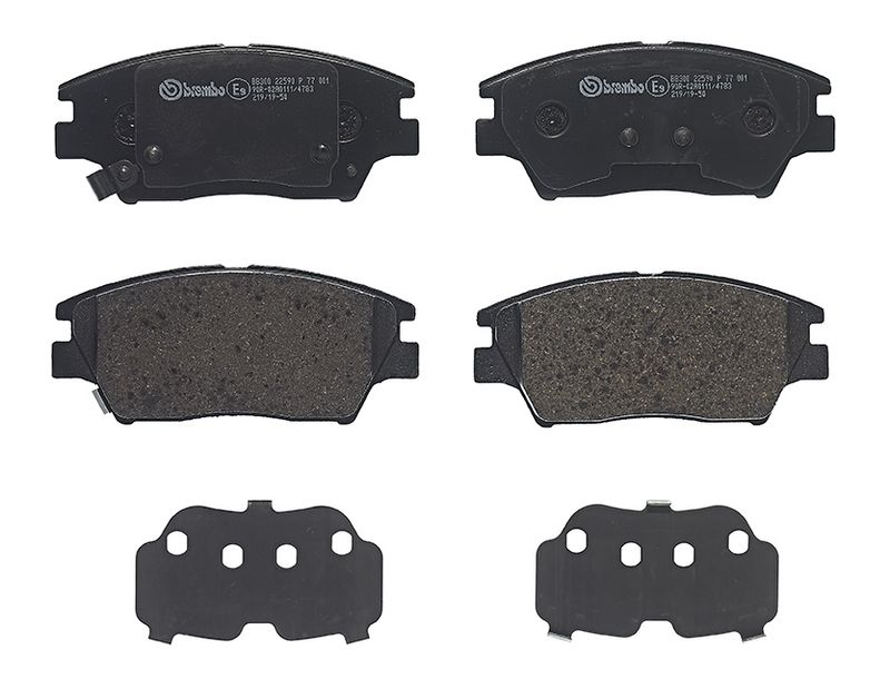 комплект спирачно феродо, дискови спирачки BREMBO