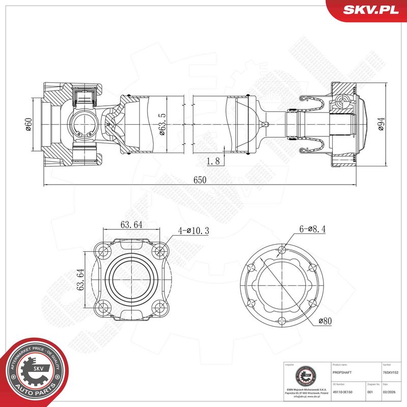 Veovõll, ESEN SKV 76SKV152
