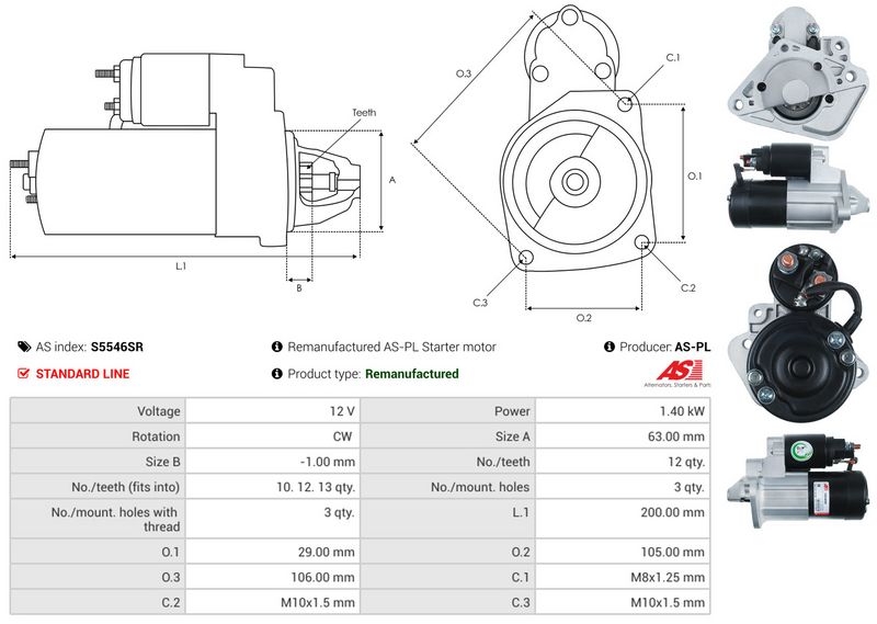 AS-PL S5546SR Starter