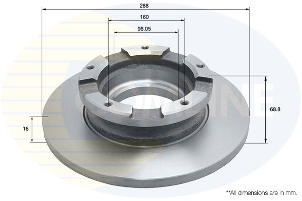Kočioni disk COMLINE ADC1255