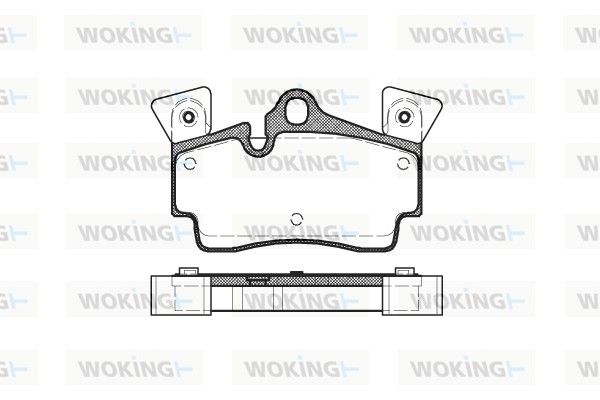 Комплект гальмівних накладок, дискове гальмо, Woking P8963.10