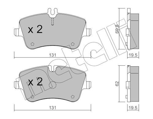 Plaquettes+de+frein+à+disque METELLI 22-0342-0