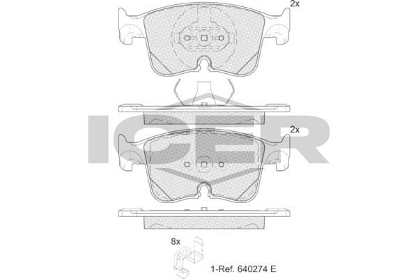 ANDEL 182487 - Brake Pad Set, disc brake
