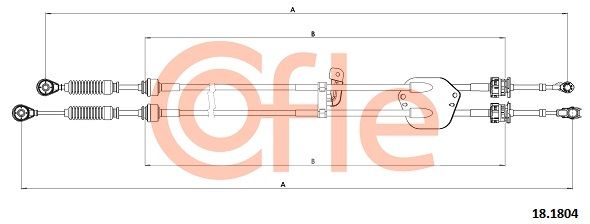 Тросовий привод, коробка передач, Cofle 18.1804