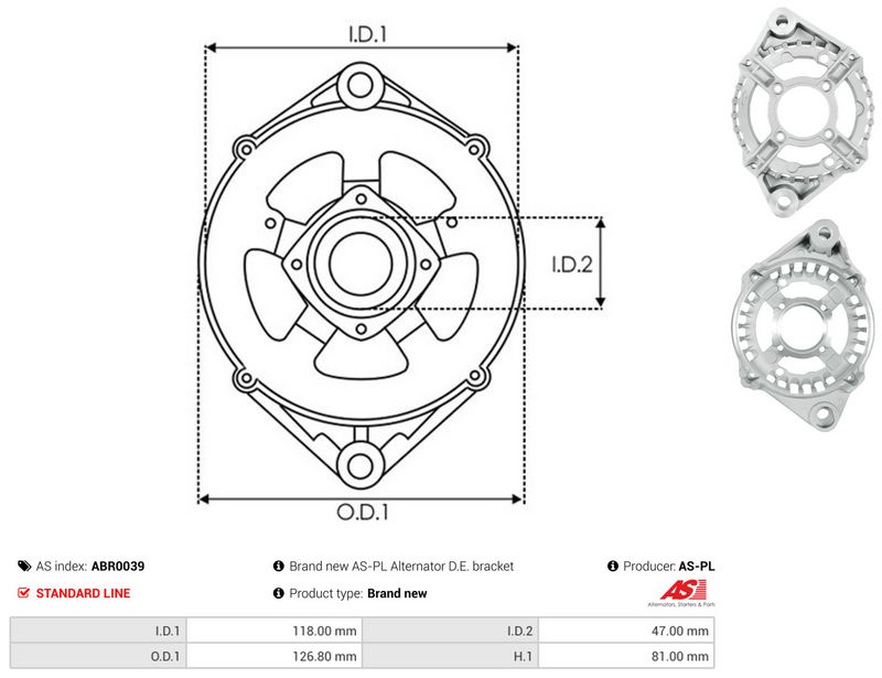 AS-PL ABR0039 Protective Cap, alternator