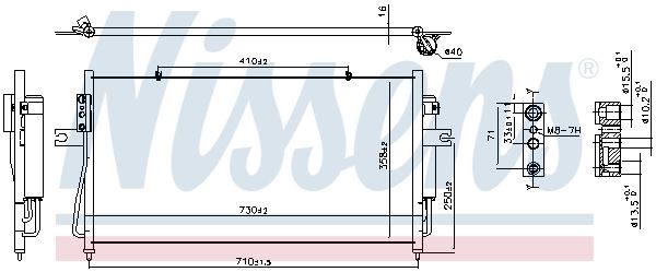 NISSENS 940840 Condenser, air conditioning