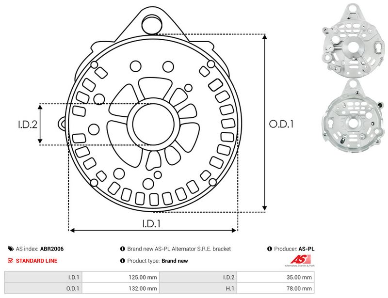 AS-PL ABR2006 Protective Cap, alternator