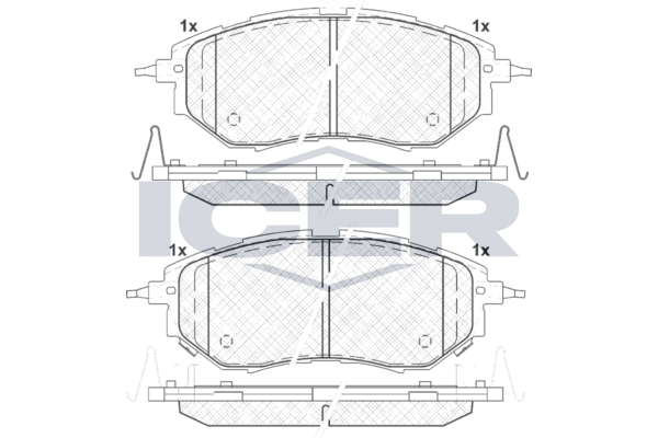 ICER 181697 - Brake Pad Set, Disc Brake