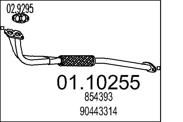 MTS kipufogócső 01.10255