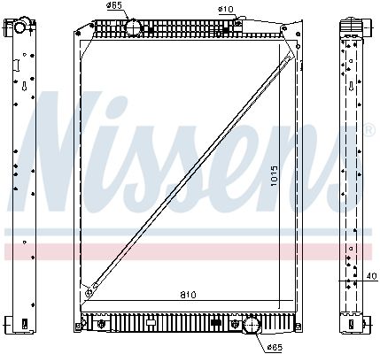 chladič vodní MB Actros MP2,3 s rámem 62791A