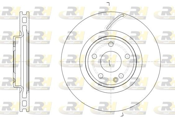 Гальмівний диск, передня вісь, з вентиляцією, 320мм, кількість отворів 5, Roadhouse 6152410