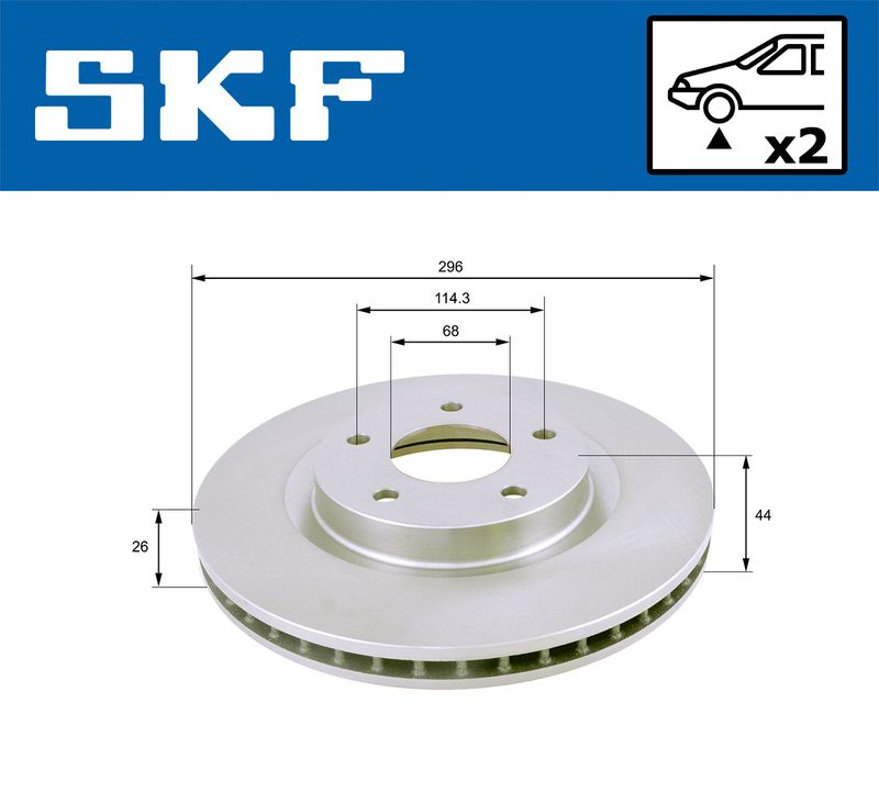 SKF VKBD 80070 V2 Brake Disc