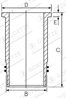 GOETZE ENGINE 15-451040-00 - Cylinder Liner