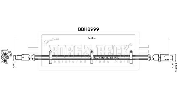 BORG & BECK fékcső BBH8999