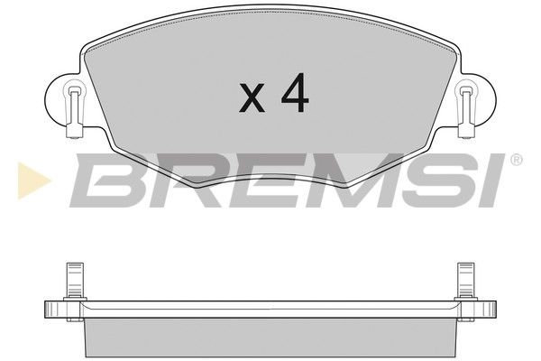 Комплект гальмівних накладок, дискове гальмо, Bremsi BP2926