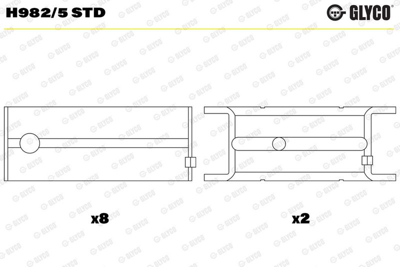 Coussinet+vilebrequin GLYCO H982/5 STD